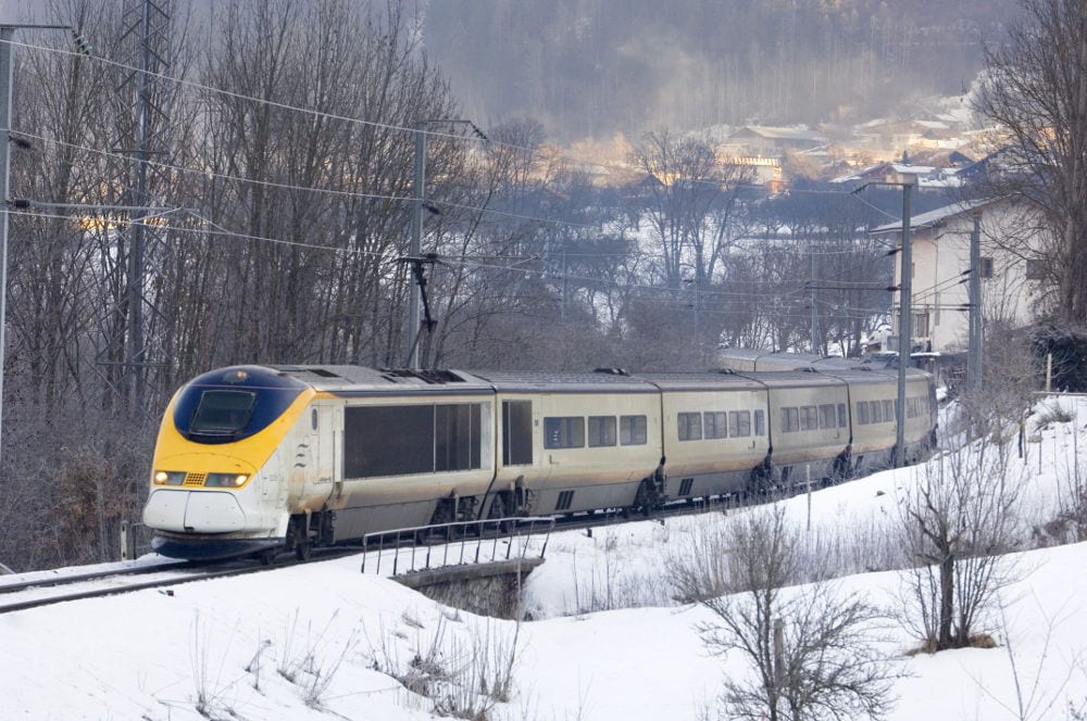 Travelling by Eurostar snow train