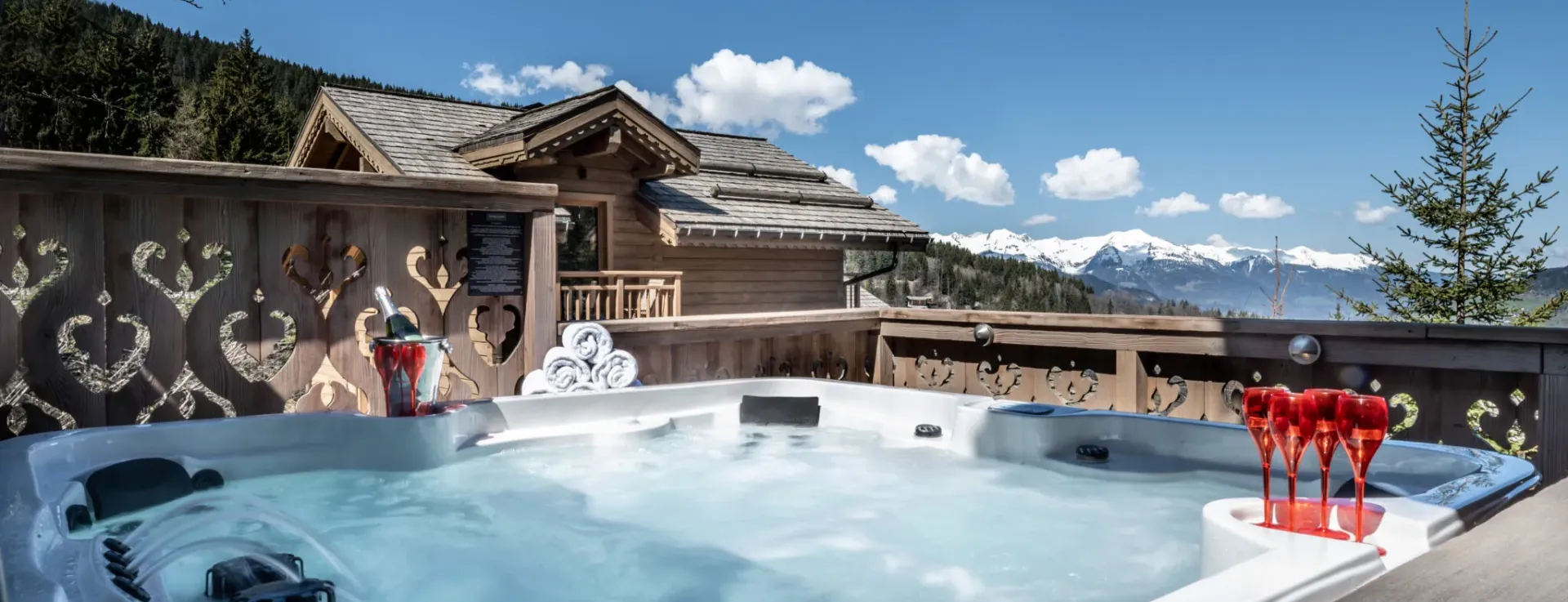 luxury catered chalet with hot tub